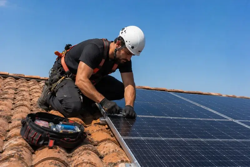 Maintenance et monitoring de panneaux solaires à Locmiquélic